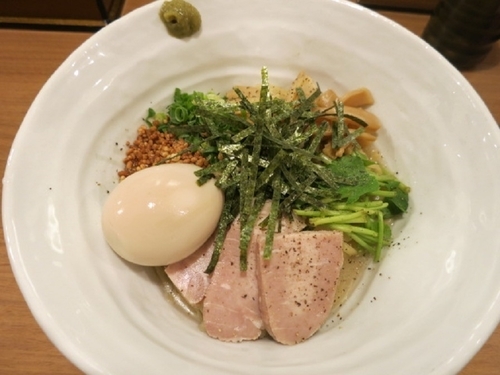 「鯛塩そば ～まぜそばversion～ 800円 ＋ 鯛めし小」@鯛塩そば 灯花 本店の写真