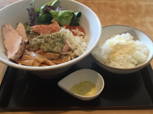 「（10食限定）シャケトマーゼ¥900＋〆の飯¥110」@麺や 蒼 AOIの写真