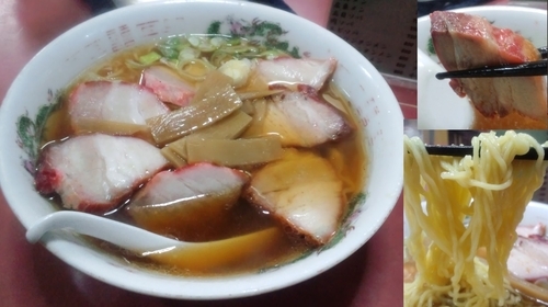 「焼豚ワンタンメン800円」@酔来軒の写真