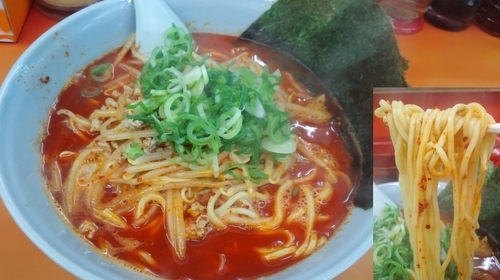 「豚骨辛しラーメン大盛800円」@鹿島家 石川町店の写真