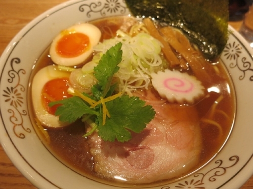 「味玉清湯そば　　830円」@つけそば 神田勝本の写真