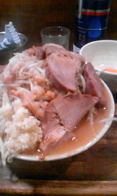 「らーめん(全部)+豚+生卵960円」@らーめん梵’s BONES北浦和本店の写真