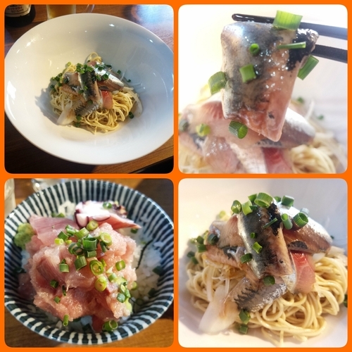 「いわしそば＋海鮮丼」@寿製麺よしかわ 川越店の写真