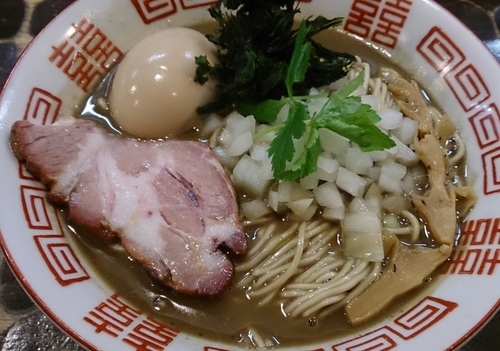 「濃厚煮干そば+味玉+替え玉」@特級鶏蕎麦 龍介の写真