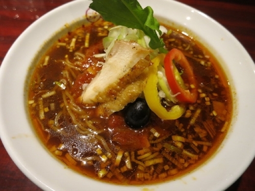 「まっかなトマトの酸ラーメン　　900円」@麺ダイニング ととこの写真