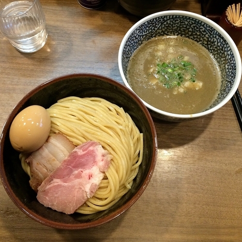 「味玉極濃煮干しつけ麺（中盛）　￥９８０」@煮干しつけ麺 宮元の写真