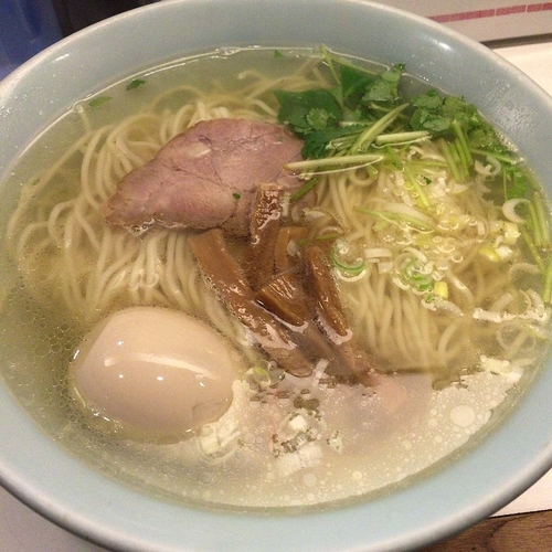 「透明系 塩味玉　730円」@麺者 侍の写真