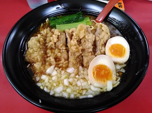 「29の日限定 豚ロースの香り揚げ麺（ネギ油）」@和風らーめん はるやの写真