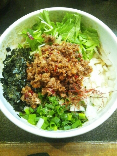 「坦々まぜそば」@らーめん まぜそば てっぺん 名古屋本店の写真