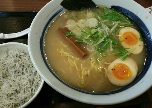 「駿河湾産しらすの塩ラーメン　1050円」@麺屋 道神の写真