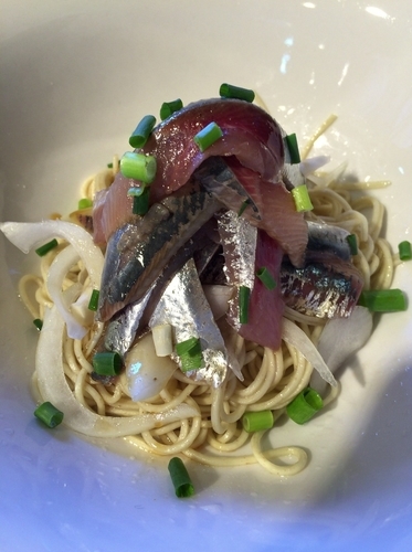 「いわしそば 390円」@寿製麺よしかわ 川越店の写真