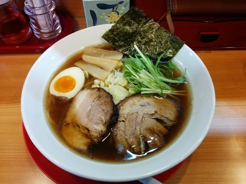 「中華そば750円+ランチチャーハン100円」@麺の司の写真