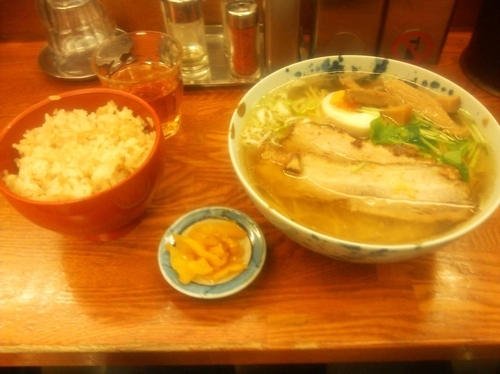 「和風柳麺大盛り＋茶飯」@麺屋ひょっとこの写真