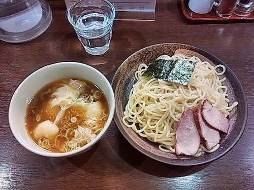 「ミックスわんたんつけめん（醤油）＋ちゃーしゅー、煮玉子」@麺屋 はやしまるの写真