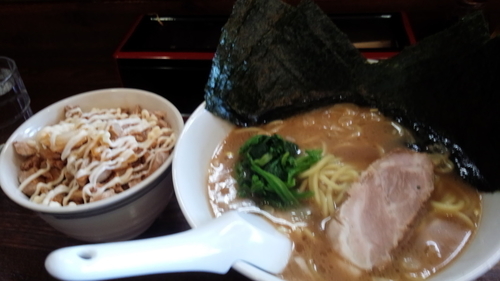 「Ｃセット　海苔マシ（７６０円＋１２０円）」@横浜家の写真