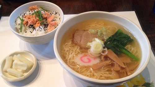 「相模橋本らーめん今味(汐味)＋菜かむらごはん」@麺や 菜かむらの写真