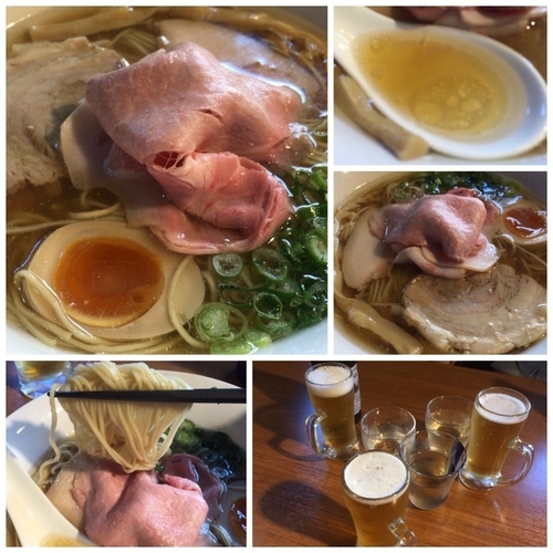 「中華そば 淡口醤油 750円　ビール」@寿製麺よしかわ 川越店の写真