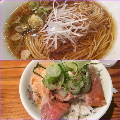 「朝ラー定食」@らーめん芝浜の写真