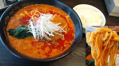 「特製担々麺激辛ライス付850円」@まえたんの写真