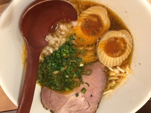 「元祖濃厚海老赤湯ラーメン」@旨美麺 築一の写真