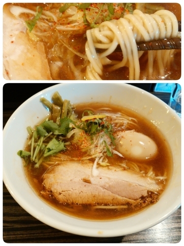 「味玉鰺ニボそば」@志奈そば 田なかの写真