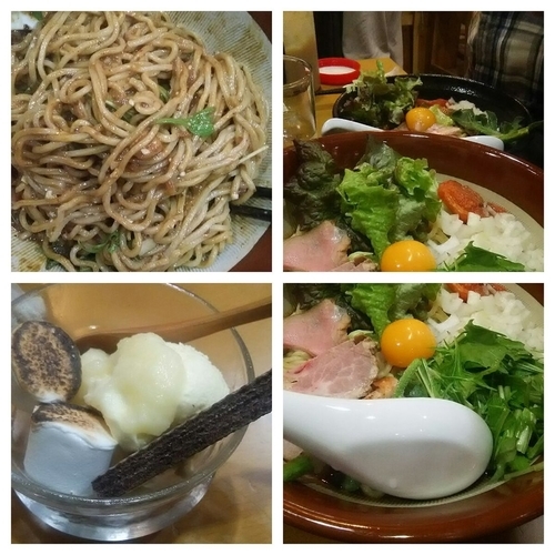 「【限定】牛スジカレー油そば大盛り＋本日の限定アイスなど」@麺屋 扇 SENの写真