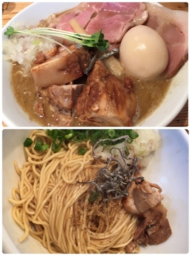 「【限定】鶏白湯煮干ソバ＋和え玉」@NOODLE STOCK 鶴おかの写真