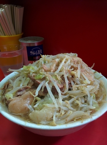 「ラーメン　やさい、あぶら、からめ」@ラーメン二郎 三田本店の写真