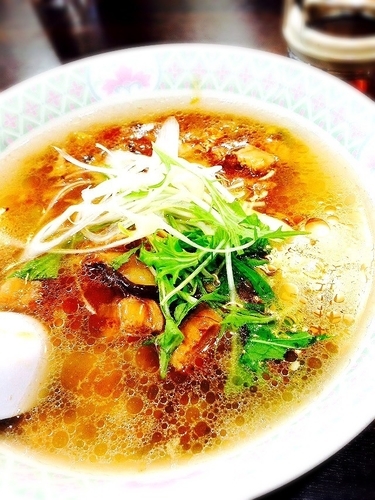 「まぐろラーメン」@牡丹の写真