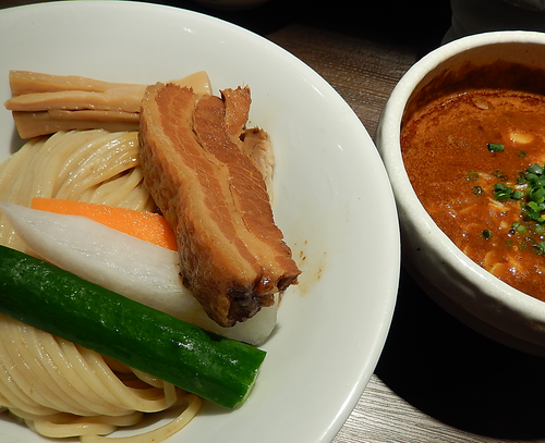 「【限定】あらい版辛つけ麺改（150g）＋海老辛味（850円）」@つけ麺 一燈の写真