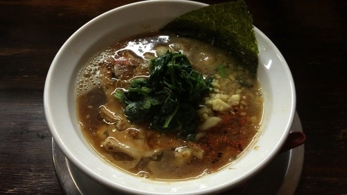 「ラうどん（太麺） 130グラム ショウガ 700円」@ラーメン ヤスオの写真