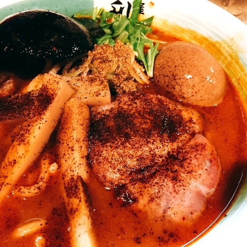 「☆うまぁ辛らぁめん☆」@自家製麺 麺屋 利八の写真