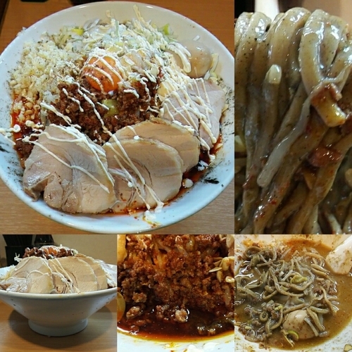 「【限定】汁無し豚坦麺（黒）」@豚星。の写真