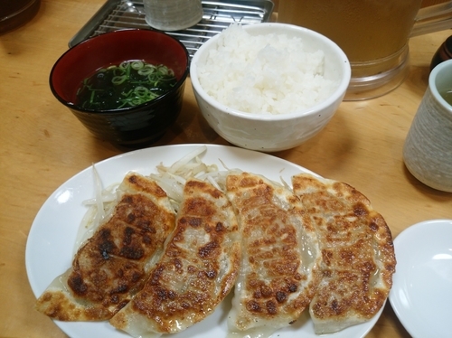 「しろ餃子・焼定食590円」@新橋ぎょうざ 本店の写真