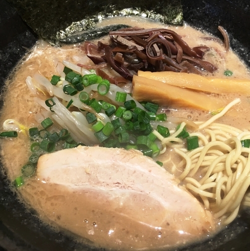 「豚骨らぁめん（ハリガネ）」@関東極濃豚骨らぁめん 葉隠～HAGAKURE～の写真