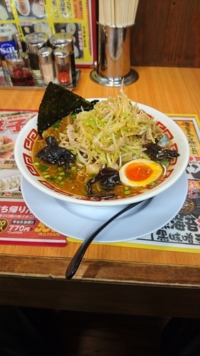 「ネギ豚黒味噌ラーメン」@ラーメン屋 壱番亭 関宿店の写真