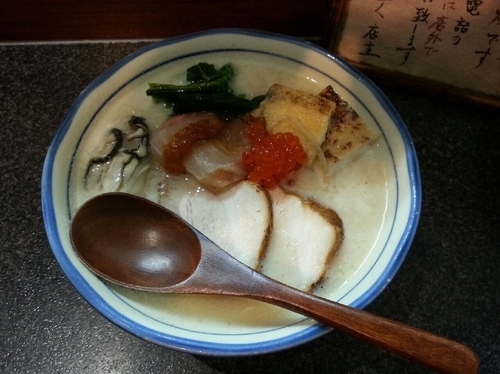 「限定  薫る豆乳三」@烈志笑魚油 麺香房 三くの写真