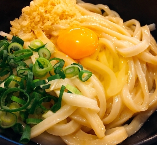 「☆玉子醤油うどん(温)」@讃岐うどん 源八の写真