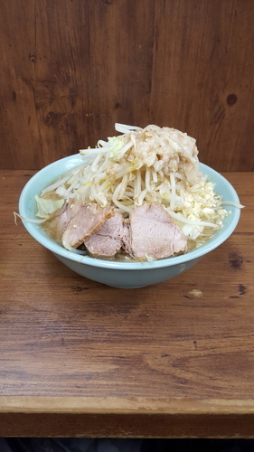 「ラーメン小(硬め、カラめ以外全増し)」@ラーメン二郎 池袋東口店の写真