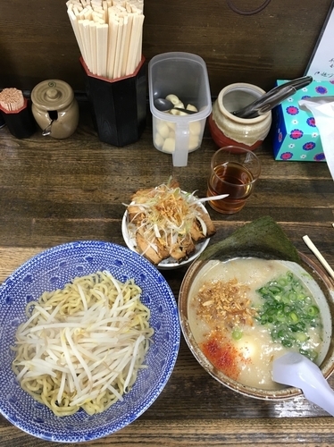 「塩つけ麺&チャーシューご飯」@らあめん 葫の写真