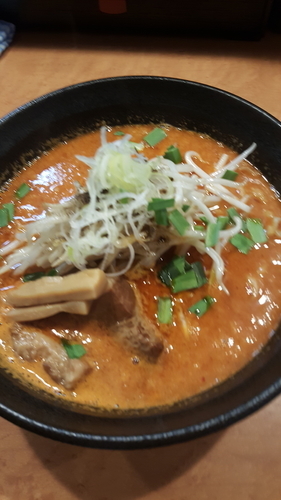 「街道ラーメン炎２カラ」@みそ街道   炎～en～ 千葉みゆき通り店の写真