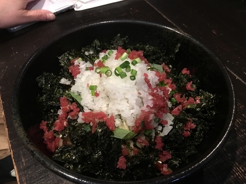 「みぞれ梅混ぜそば」@まぜそば 一心不乱の写真