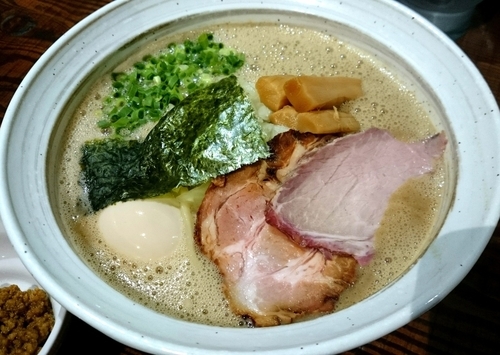 「【限定】濃厚和節そば 850円＋ｶﾚｰﾐﾝﾁﾊｰﾌ50円」@二代目 むじゃきの写真