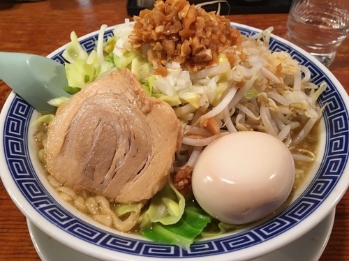 「ふじ麺750円、味玉100円」@常勝軒 かすみがうら店の写真