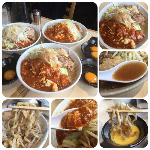 「フュージョン¥800(ニンニクアブラ)+生卵¥50」@蒙麺 火の豚の写真