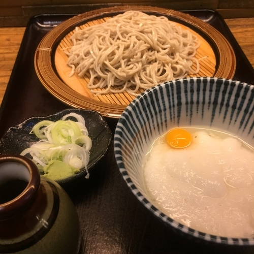 「石臼挽き冷やしつけとろそば（￥490）」@そば新 蒲田西口店の写真