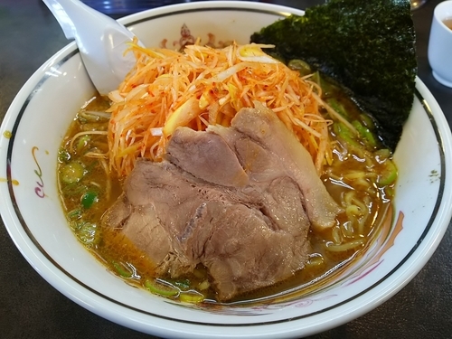 「ハルピンピリ辛ネギ　（大盛り）」@ハルピンラーメン 松本並柳店の写真