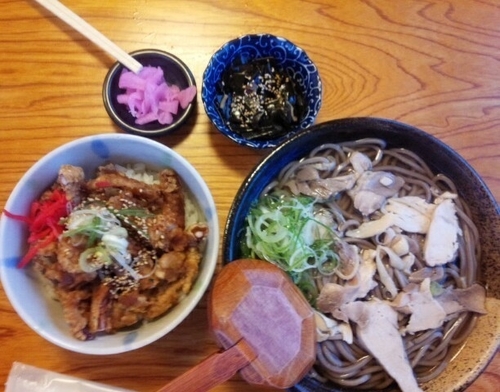 「ひろセット（大）温950円」@そば処 ひろの写真