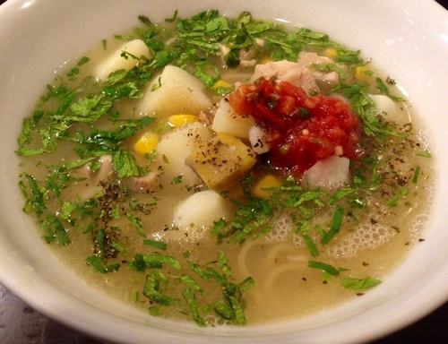 「【昼限定】パクチーコロンビア　850円　半替玉50円」@づゅる麺 池田の写真