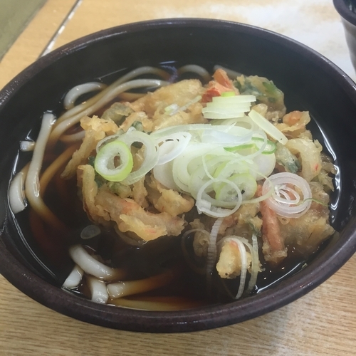 「かけ（￥320）＋かき揚げ（クーポン）」@ゆで太郎 東品川店の写真